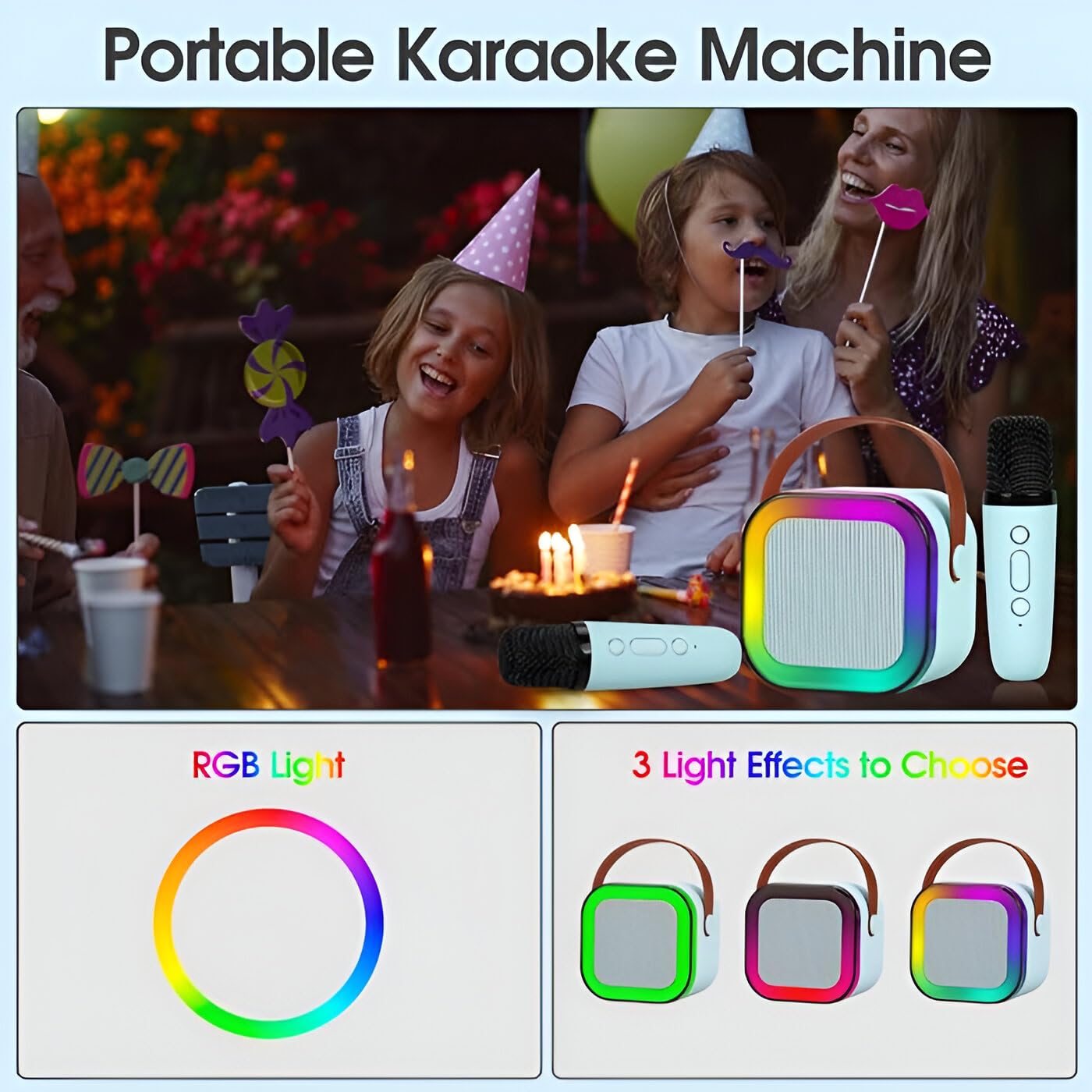 Mic Speaker with RGB | Bluetooth Speaker