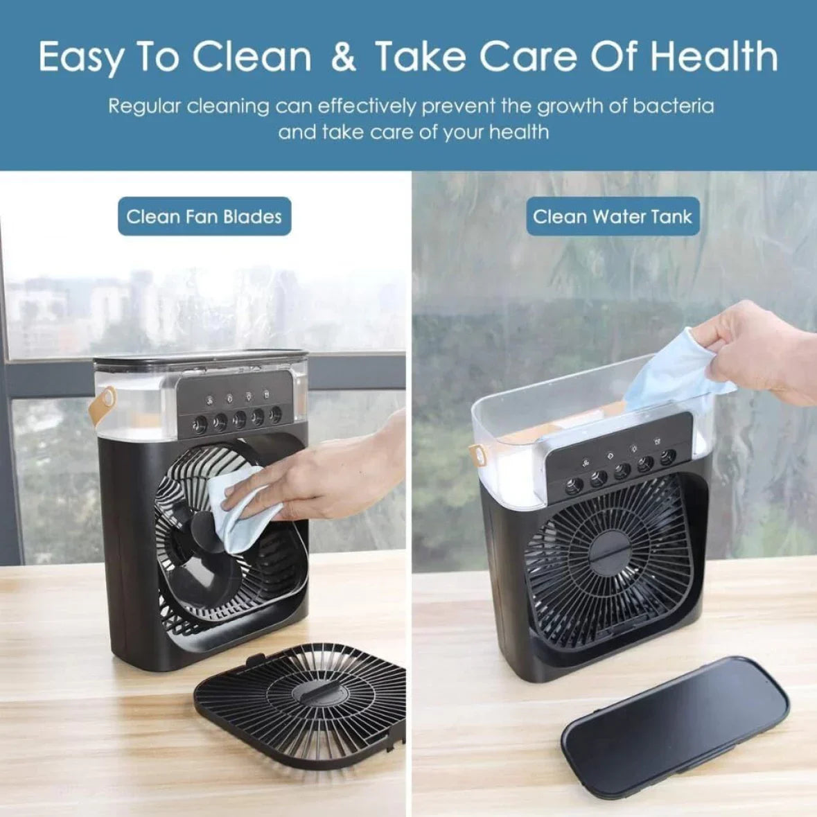 Portable AC Mini Cooler Fan With Free Airpods ❄️