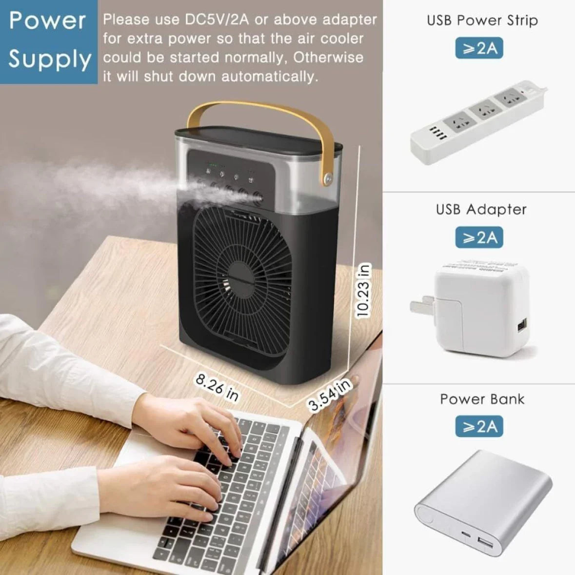 Portable AC Mini Cooler Fan With Free Airpods ❄️