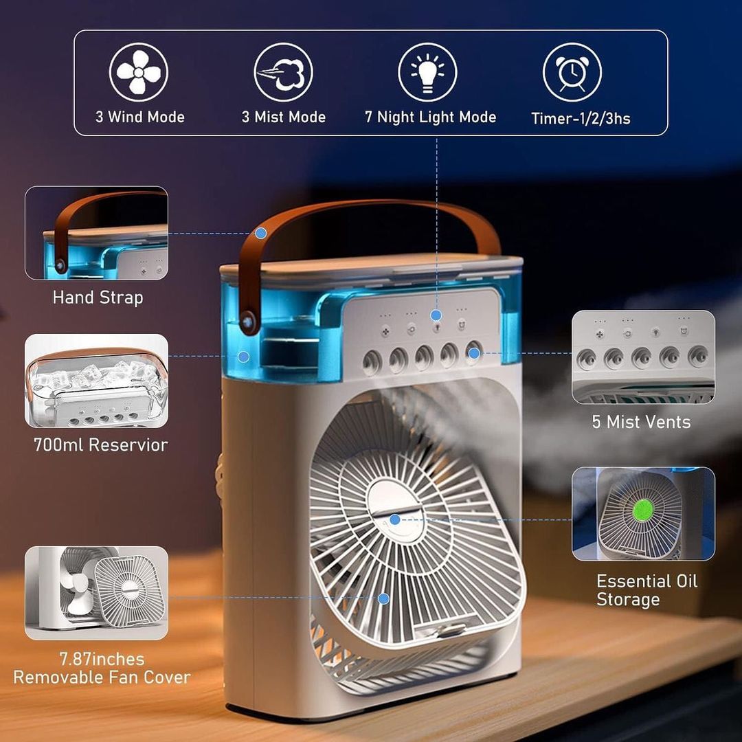 Portable AC Mini Cooler Fan With Free Airpods ❄️