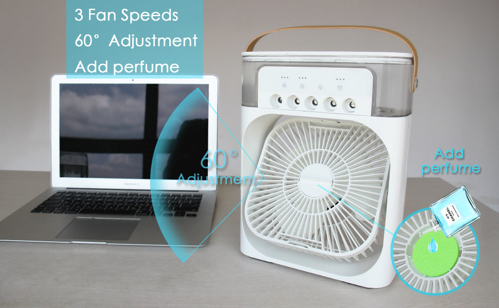 Portable AC Mini Cooler Fan With Free Airpods ❄️